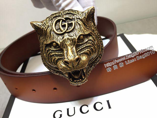 Gucci男士皮帶 古奇高端定制皮料腰帶  jjp1045